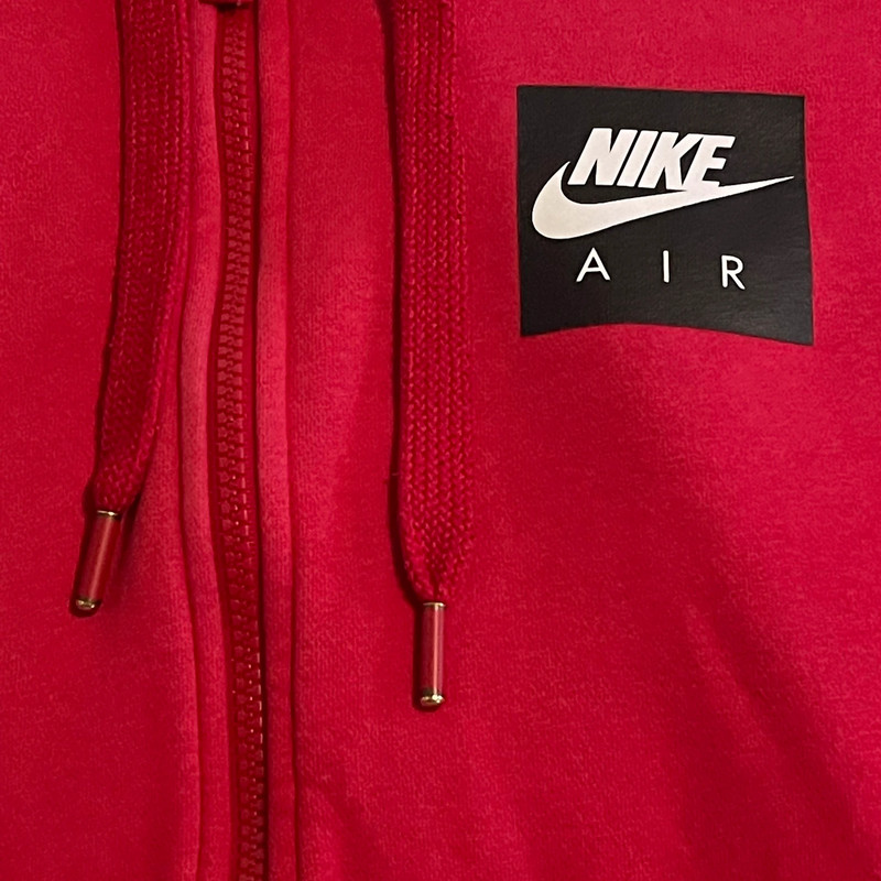 Nike Air Hoodie Men Small Red Sweatshirt Pullover Sweater Full Zip Workout Gym 5