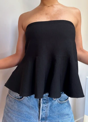 Top bustier Sézane noir, merk: Sézane, staat: Nieuw met prijskaartje, maat: L / 40 / 12, € 45,00, € 47,95 inclusief Kopersbescherming