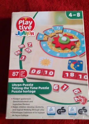 Zgan houten klok kijk puzzel, marca: Playtive, estado: Muy bueno, tamaño: Talla única, 4,00 €, 4,90 € Protección al comprador incluida