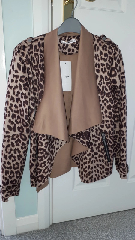 Leopard print sale waterfall jacket