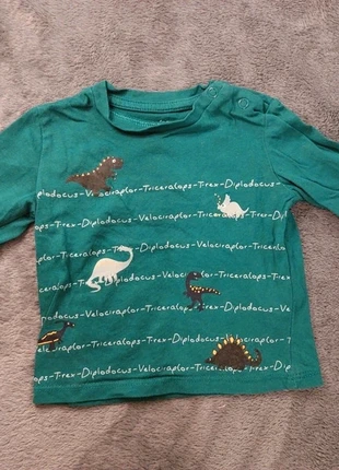 T-shirt manches longues dinosaure, marque: In Extenso, état: Très bon état, taille: 3-6 mois / 62 cm, 1,00 €, 1,75 € Protection acheteurs incluse
