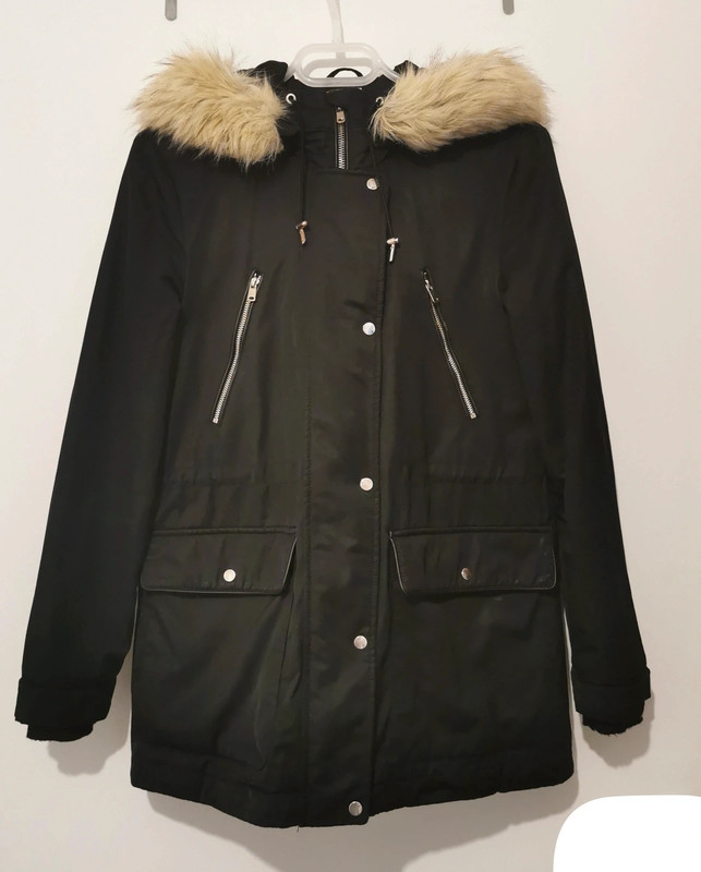 Parka noir zara hotsell