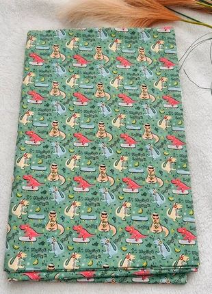 Tissu coton imprimé dinosaures ~ 140cm x 70cm, marque: Okeo-tex, état: Neuf sans étiquette, taille: Taille unique, 6,99 €, 8,04 € Protection acheteurs (Pro) incluse
