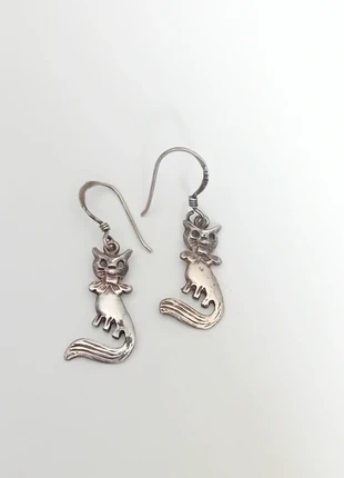 Boucles d'oreilles argent 925 pendante chat, marca: Argent, estado: Muito bom, €12.00, €13.30 inclui Proteção do Comprador Pro