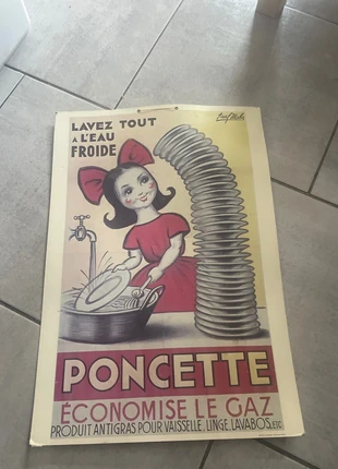 Ancien affiche publicitaire poncette taille 42x60, brand: poncette, condition: Satisfactory, €11.00, €12.25 includes Buyer Protection