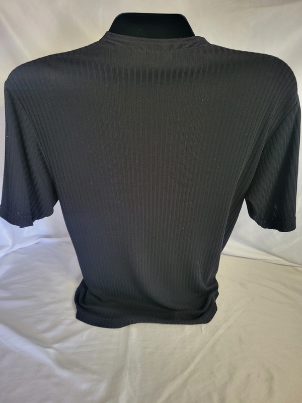 Liz Claiborne Women's Black V-Neck Short Sleeve Sweater (Size L) 2