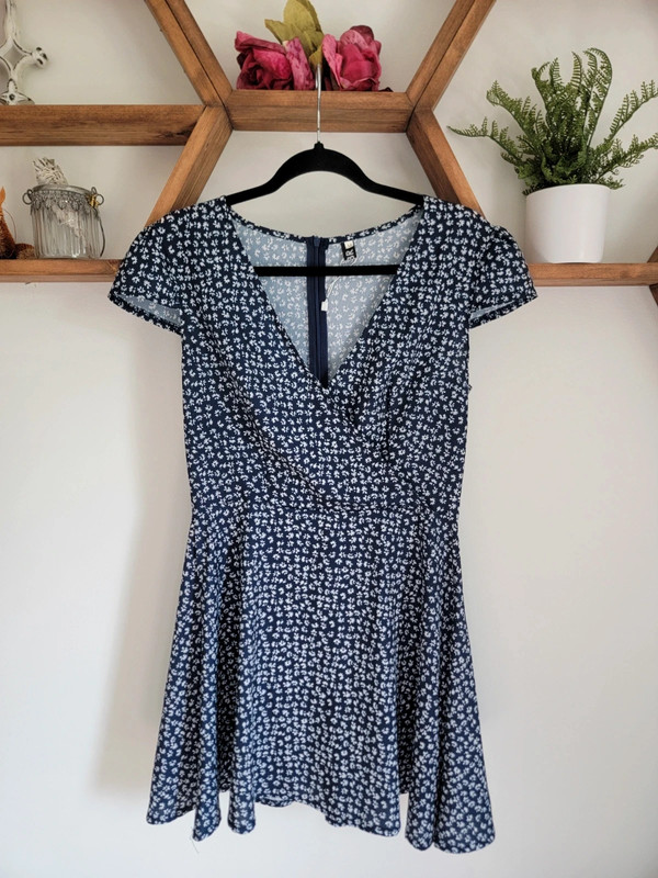 Navy floral summer dress 1