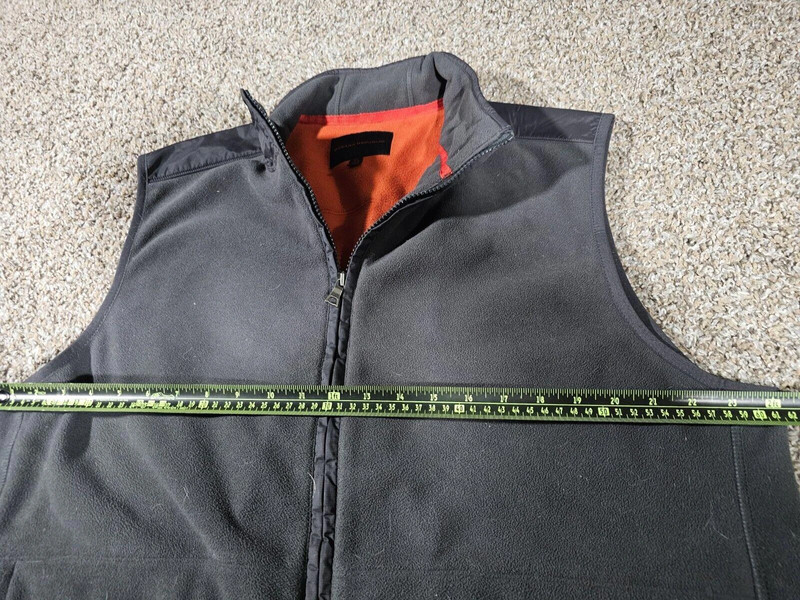 Banana Republic Fleece Vest Xl Gray Orange Full Zip Nylon 5