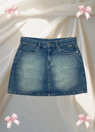 Vintage Jeans Minirock Y2K Grunge Ombre Blau, marque: y2k, état: Très bon état, taille: XS / 34 / 6, 17,00 €, 18,55 € Protection acheteurs incluse