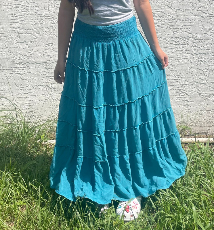 Blue maxi skirt 1