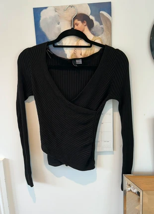 Black Ribbed H&M top, brand: H&M, condition: Good, size: S / UK 8-10, £1.50, £2.28 includes Buyer Protection