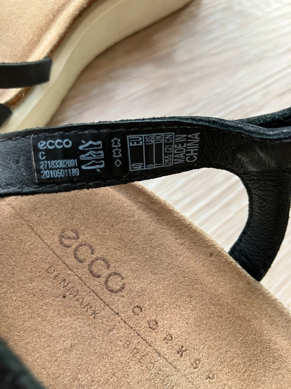 Ecco Corksphere sandal leather size 40 4
