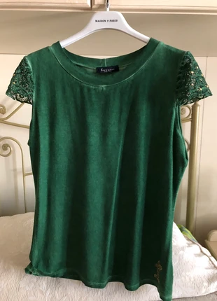 T shirt con dettagli in pizzo, brand: Ferrante, condizioni: Ottime, taglia: M / IT 42 / EU 38, €5.00, €5.95 include la Protezione acquisti