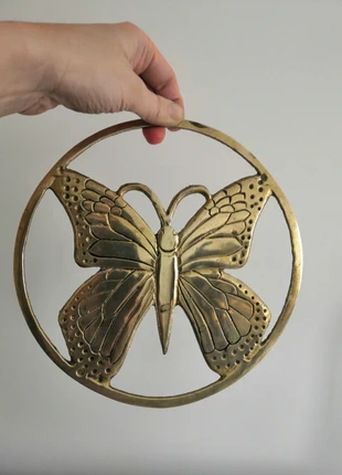 Vintage Williamsburg dessous de plat- en Laiton Massif- vintage papillon, marque: Vintage Love, état: Bon état, 50,00 €, 53,20 € Protection acheteurs incluse