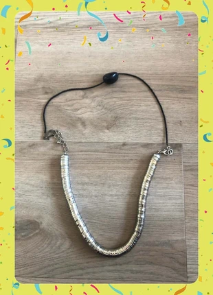 Collier ras-du-cou argenté – Style minimal & design – Fermeture réglable, condition: Good, €3.00, €3.85 includes Buyer Protection