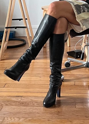 Garrice Paris bottes à talons en cuir véritable noires taille 38, marque: Garrice, état: Très bon état, taille: 38, 55,00 €, 58,45 € Protection acheteurs incluse
