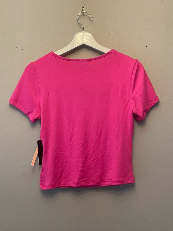 NWT Iris Size Large Womens Pink Crop Top #M-5-300-25 5