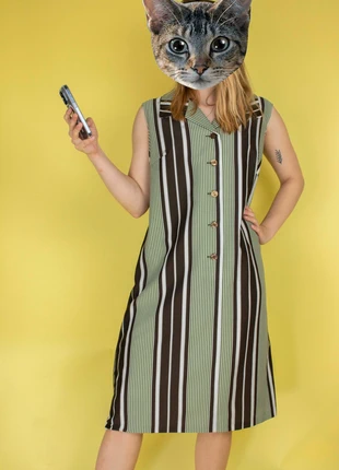 Vintage Brown Striped Shirt Dress, marca: Vintage, estado: Muy bueno, tamaño: L / 40 / 12, 17,00 €, 18,55 € Protección al comprador incluida