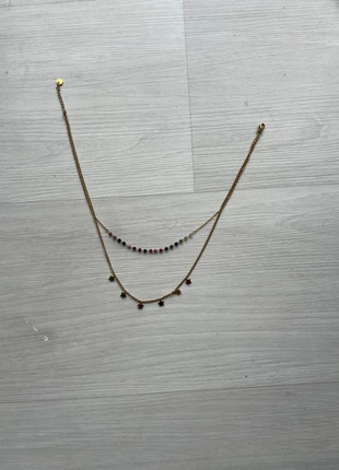 Collier double rang/ 2 en 1 doré, staat: Nieuw zonder prijskaartje, € 1,00, € 1,75 inclusief Kopersbescherming