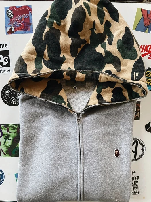 Bape A Bathing Ape Head One Point Full Zip Hoodie | Vinted