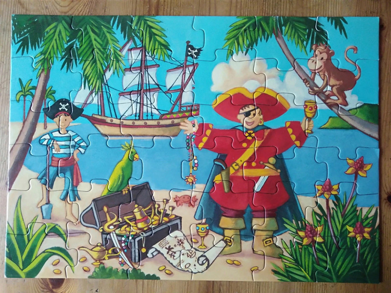 Puzzle Djeco silhouette Pirate 36 pieces Enfants garçons 4 ans +