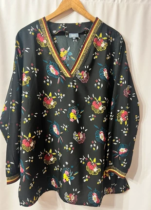 Blouse fleurie tendance, brand: Blanc Bleu, condizioni: Ottime, taglia: 5XL / IT 54 / EU 50, €13.00, €14.35 include la Protezione acquisti