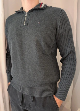 1/4 zip tommy Hilfiger / taille L / gris / excellent état / coton, marque: Tommy Hilfiger, état: Très bon état, taille: L, 35,00 €, 37,45 € Protection acheteurs incluse
