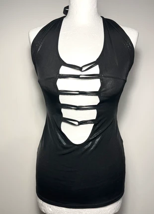 Top dos nu sensuel y2k séduisant audacieux sexy vulgaire femme fatale noir moulant femme 36, brand: Cottelli Collection, condizioni: Ottime, taglia: S / IT 40 / EU 36, €10.00, €11.20 include la Protezione acquisti