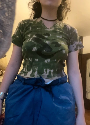 Tie-dye graphic tee, merk: boho-grunge, staat: Heel goed, maat: S / 36 / 8, € 12,00, € 13,30 inclusief Kopersbescherming