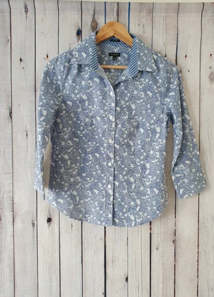 Talbots Ladies 3/4 Sleeve Shirt Size 8 Blue Paisley Pattern Stretch Cotton GJ61, brand: Talbots, condition: Very good, size: S / UK 8-10, £6.00, £7.00 includes Buyer Protection