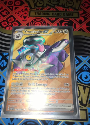 Vrobomtor ex full art EV3 flammes obsidiennes 216/197, marke: Pokémon, zustand: Sehr gut, 6,00 €, 7,00 € inklusive Vinted-Käuferschutz