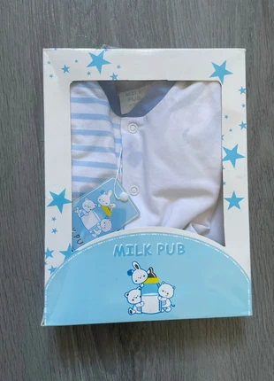 BNWT 3-6 Months Blue and White Sleepsuit, brand: Milk Pub, condition: New with tags, size: 3-6 months / 62 cm, £5.00, £5.70 includes Buyer Protection