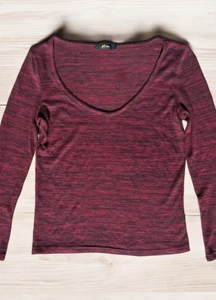 T-shirt Col V bordeaux manches mi-longues Taille 36, brand: Mim, condizioni: Ottime, taglia: S / IT 40 / EU 36, €1.50, €2.28 include la Protezione acquisti