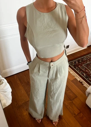 Ensemble pantalon top dos nu Nasty Gal vert – 36, marke: Nasty Gal, zustand: Neu, größe: S / 36 / 8, 35,00 €, 37,45 € inklusive Vinted-Käuferschutz