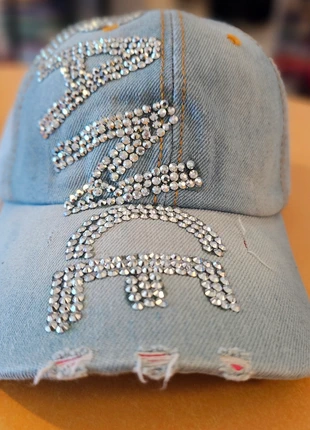 Casquette en jean strass tendance Y2K  - jamais utilisé - Très bon état, marke: Inconnu, zustand: Sehr gut, größe: Einheitsgröße, 5,00 €, 5,95 € inklusive Vinted-Käuferschutz