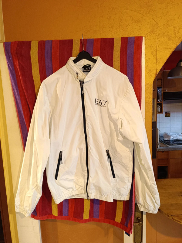 Veste blanche double zip Emporio Armani