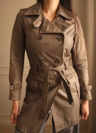 Trench long en cuir marron oakwood - 100% Cuir - Femme taille M, brand: OAKWOOD, condition: Very good, size: M / 38 / 10, €55.99, €59.49 includes Buyer Protection Pro