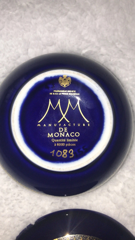 Boîte porcelaine bleue Manufacture de Monaco numérotée | Vinted