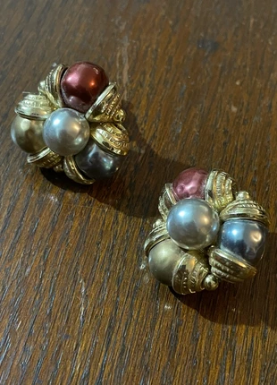 Vintage Art Deco Style Chunky Beaded Clip on Earrings , brand: Reclaimed Vintage, condition: Good, £5.00, £5.95 includes Buyer Protection
