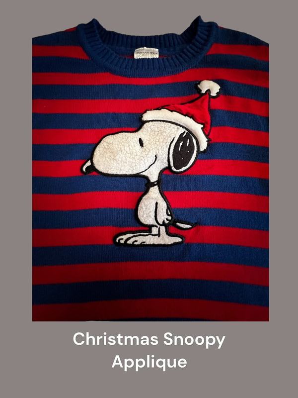 Snoopy Christmas Sweater, Long Sleeve Pullover Size XL 3