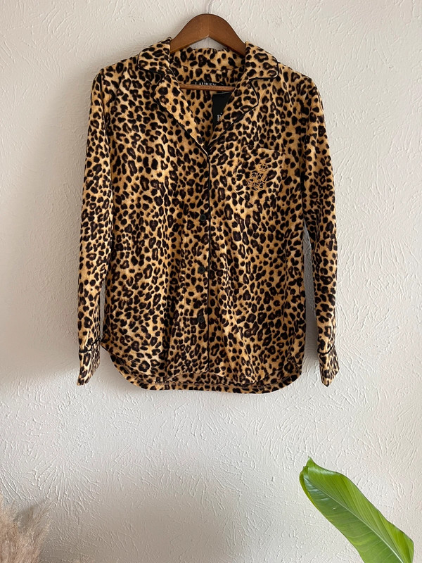 Lauren Ralph Lauren Women's Microfleece Leopard Print Pajamas Set NWT  Size S 4
