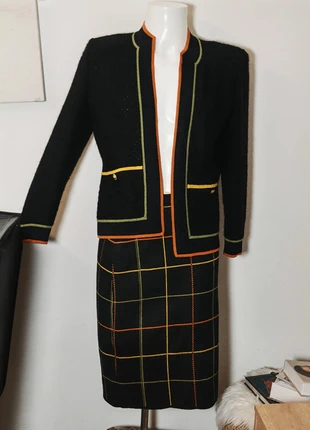 Gérard Pasquier Paris tailleur vintage femme T42 jupe + veste laine mohair noir, brand: Gerard Pasquier, condition: Very good, size: XL / 42 / 14, €60.00, €63.70 includes Buyer Protection