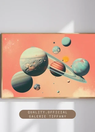 Affiche – Planètes Cosmiques A3, brand: Fait Main, condition: Very good, €10.00, €11.20 includes Buyer Protection Pro