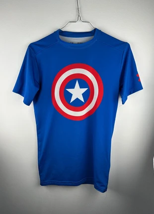 T-shirt de compression, Under armour  bleu Captain America, très bon état taille M, marque: Under Armour, état: Très bon état, taille: M, 20,00 €, 21,70 € Protection acheteurs incluse