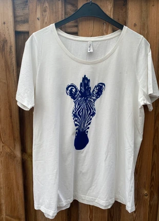T shirt met zebra, merk: MS Mode, staat: Heel goed, maat: XXXL / 46 / 18, € 7,00, € 8,05 inclusief Kopersbescherming