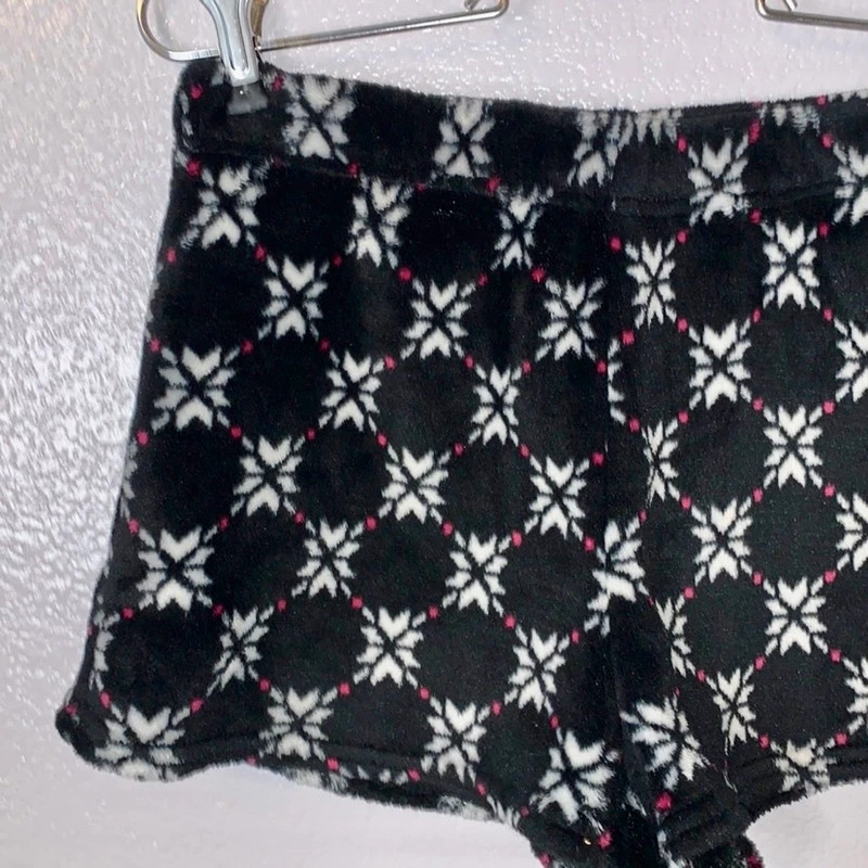 SO black plush super soft pajama shorts 2