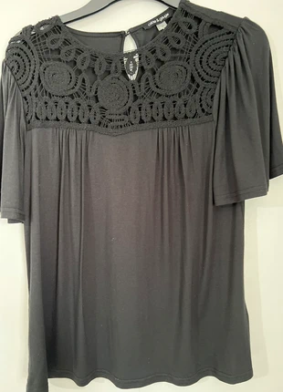 Cable & Gauge Women Top Short Sleeve Round Lace Neck Shirt Size Medium, brand: Cable & Gauge, condition: Very good, size: M / UK 12-14, £3.99, £4.89 includes Buyer Protection