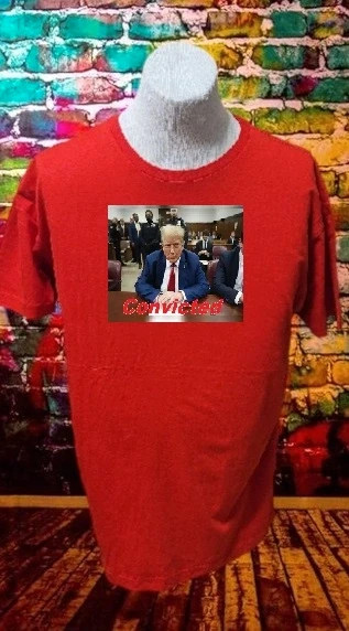 Custom Graphic T-shirt Trump Convicted RED 1