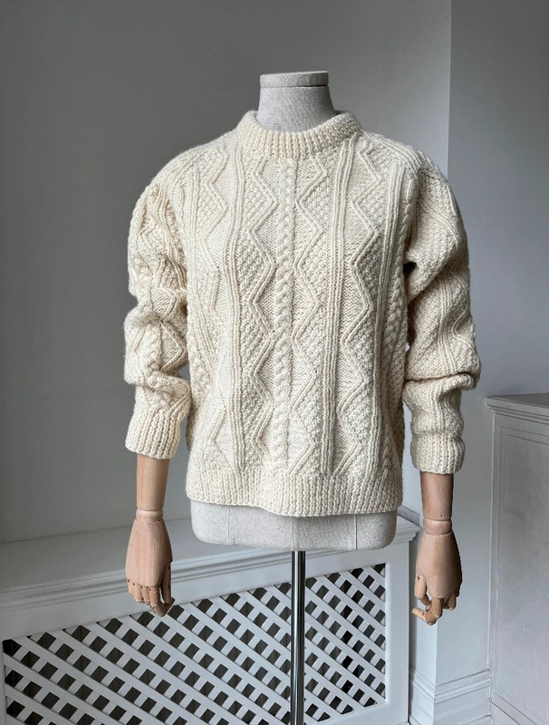 Vintage 80s wool cable knit jumper | Vinted