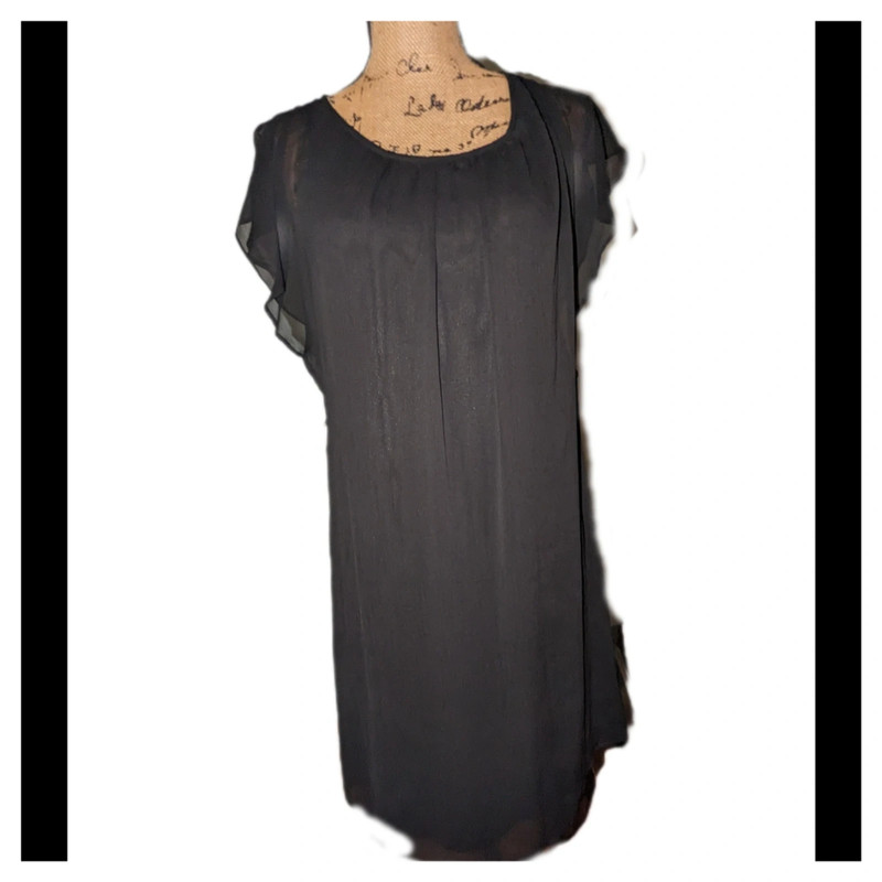 Merona Black Midi Dress Women Size X-Small 1